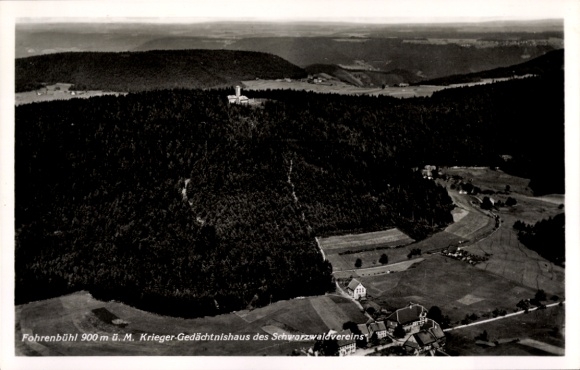 Ak Fohrenbühl Lauterbach im Schwarzwald, Fohrenbühl 900 m ü. M., Krieger Gedächtnishaus, Schwarzw