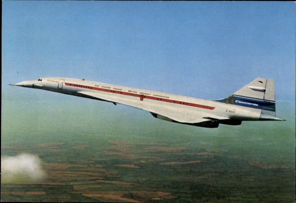 Postcard supersonic aircraft BAC Aerospatiale Concorde
