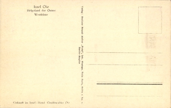 Postcard Island Oie, Greifswalder Oie, west coast