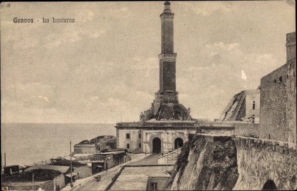 Postcard Genoa Genua Liguria, The Lantern