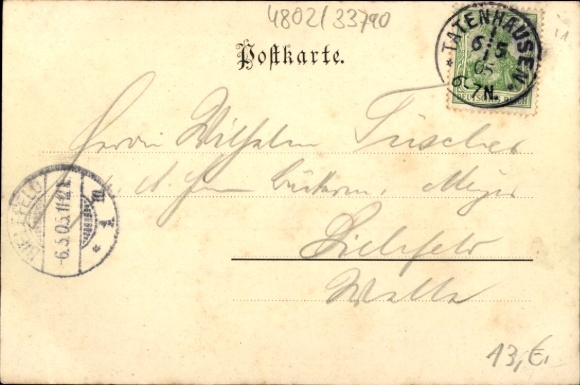 Postcard Tatenhausen Bokel Hall in Westphalia, Gasthof Hoffschulte