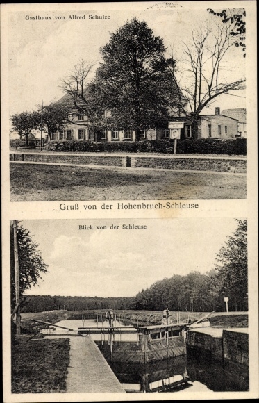 Postcard Hohenbruch Kremmen in Brandenburg, inn, lock