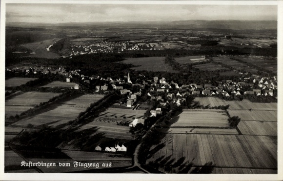 Postcard Kusterdingen in Württemberg, aerial photograph