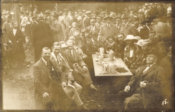 Photo Postcard Dorfen in Upper Bavaria, song festival, group of people