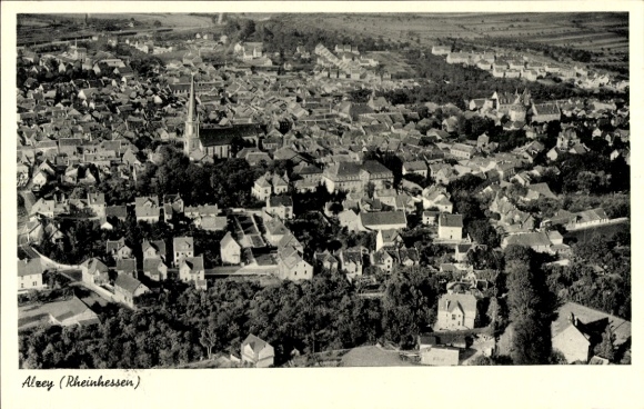 Postcard Alzey in Rheinhessen, aerial photograph