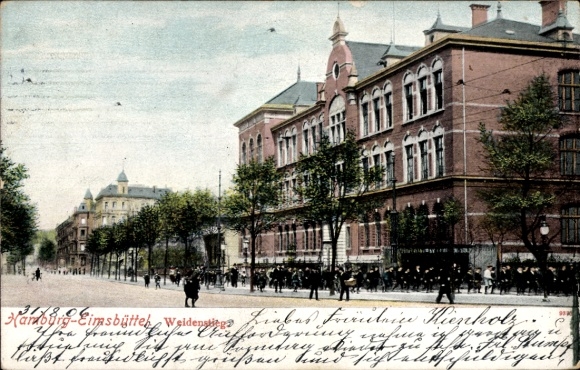 Postcard Hamburg Eimsbüttel, Weidenstieg