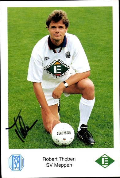 Autogrammkarte Fußballer Robert Thoben, SV Meppen, Autogramm