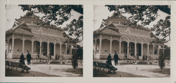 Stereo Photo Cochinchina Palace, Colonial Exhibition Paris 1931