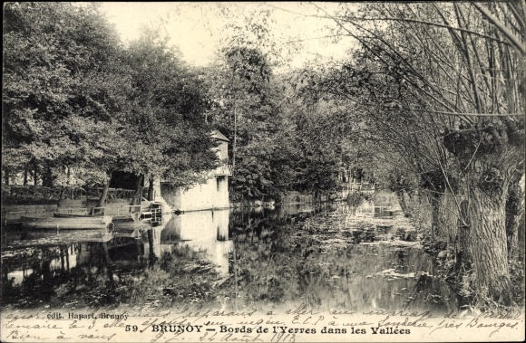 Ak Brunoy Essonne, Bords de l'Yerres in de Vallees