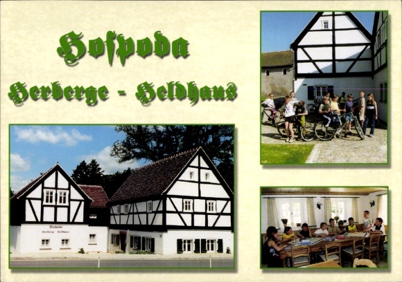 Postcard Nebelschütz in Saxony, Hospoda Hostel Heldhaus