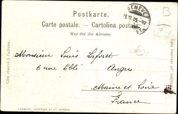 Postcard Les Avants Montreux Canton of Vaud, La Gare, train station with Grand Hotel
