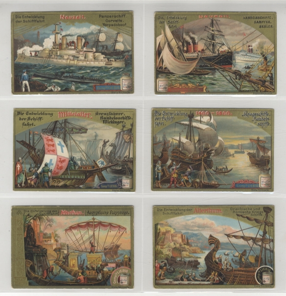 Liebig pictures series A 293 The development of shipping 1895