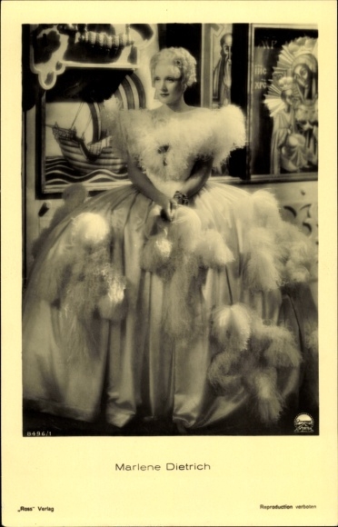 KP aktorka Marlene Dietrich, portret