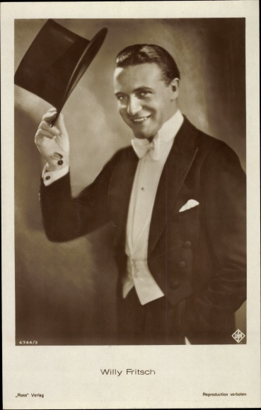 Postcard Actor Willy Fritsch, Ross Verlag 4744/3