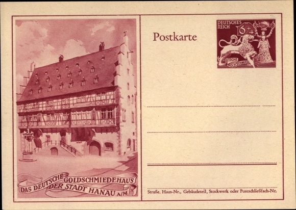 Ganzsachen Ak Hanau am Main, Das Deutsche Goldschmiedehaus