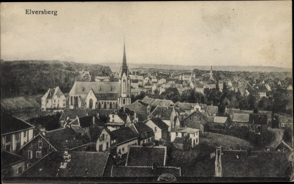 Ak Elversberg Saarland, Gesamtansicht, Vogelschau