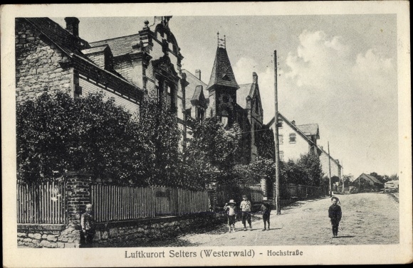Postcard Selters in the Westerwald, lot in the Hochstrasse