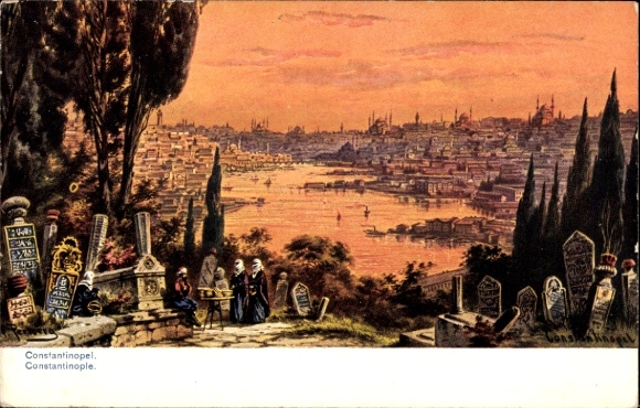 Künstler Ak Perlberg, F., Konstantinopel Istanbul Türkei, Panorama