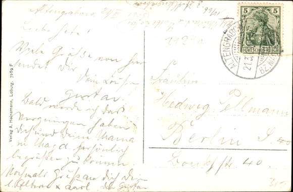 Passepartout Postcard Altengrabow Möckern in Saxony Anhalt, Greetings from the military training area, Lake