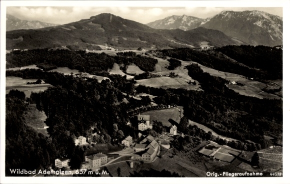 Ak Adelholzen Siegsdorf in Opper-Beieren, luchtfoto