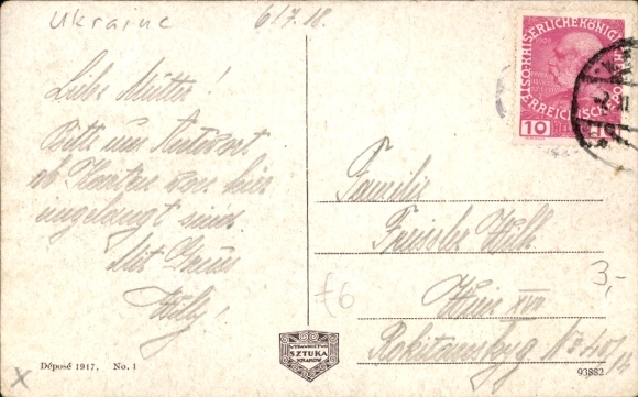 Postcard Lviv Lwów Lemberg Ukraine, Central Railway Station