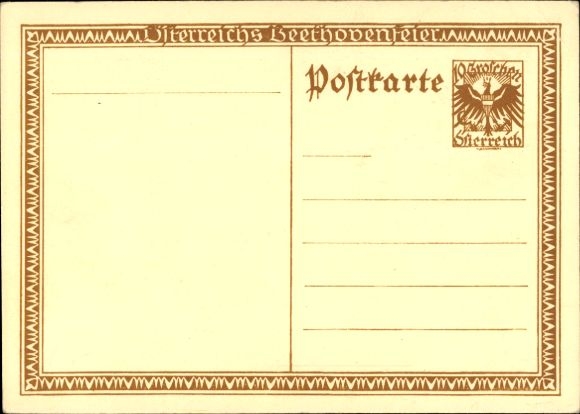 Postal stationery Postcard Mödling in Lower Austria, composer Ludwig van Beethoven, Heiligenstadt