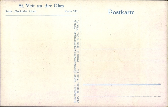 Postcard Sankt Veit an der Glan Carinthia, square with fountain