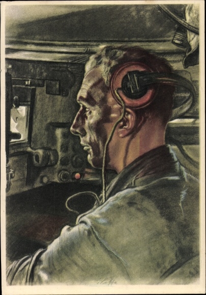 Artist PC Willrich, Wolfgang, tank driver, Wehrmacht, VDA
