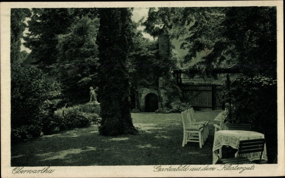PC Dresden Mobschatz Oberwartha, garden picture from the monastery estate