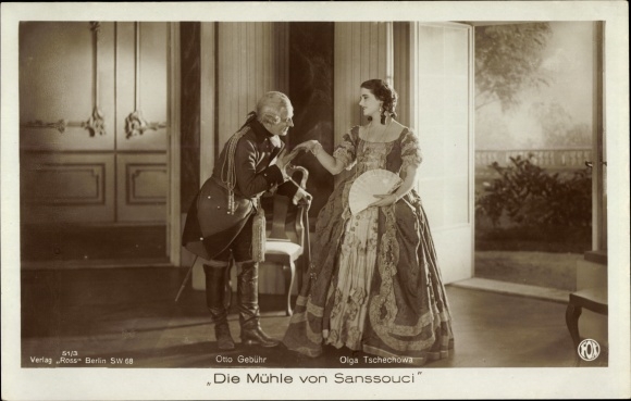 Postcard Actor Otto Fee, Olga Tschechowa, Die Mühle von Sanssouci, Ross Verlag 51 3