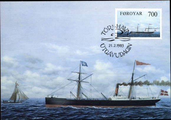 Maximum KP Føroyar Föroyar Wyspy Owcze Dania, parowiec