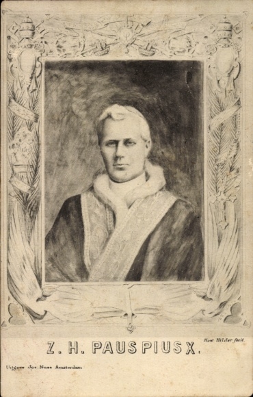 Artist Postcard Pope Pius X., portrait