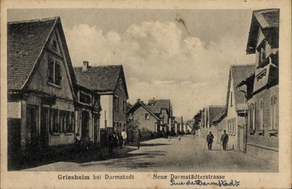 Postcard Griesheim in Hessen, Neue Darmstädter Straße
