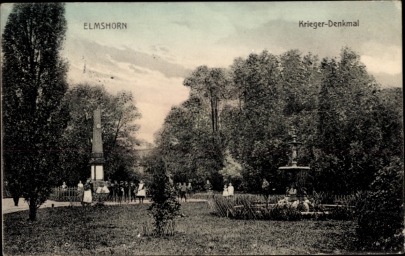 Ak Elmshorn in Holstein, oorlogsmonument