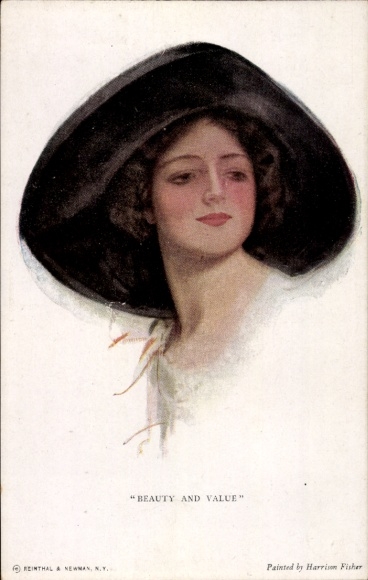 Artists Postcard Fisher, Harrison, Beauty and Value