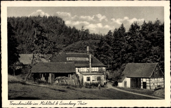 Postcard Eisenberg im Saale Holzland Kreis, Gasthof Froschmühle