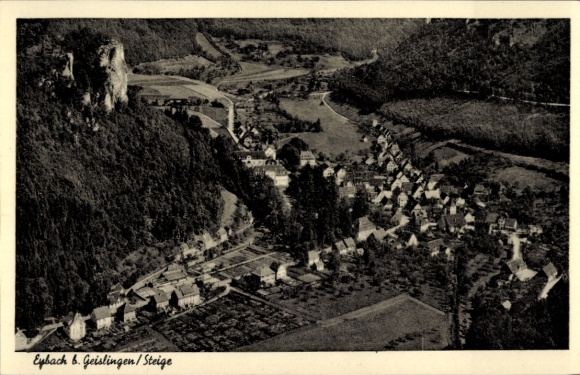 Ak Eybach Geislingen an der Steige, Fliegeraufnahme
