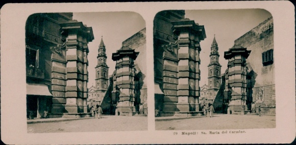 Stereo photo Naples Campania, Santa Maria del Carmine