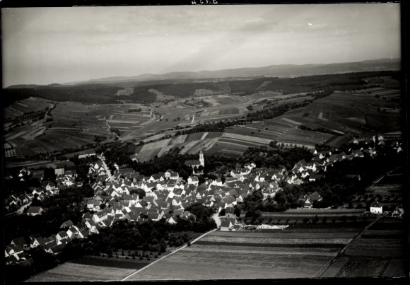 Postcard Flein in Württemberg, Flein near Heilbronn, aerial photo