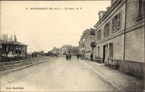 Ak Montsoreau Maine et Loire, La Gare