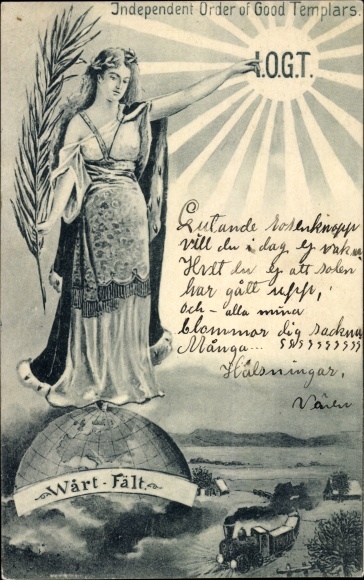 Postcard IOGT Guttempler, Independent Order of Good Templars