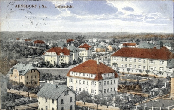 Ak Arnsdorf Sachsen, Teilansicht