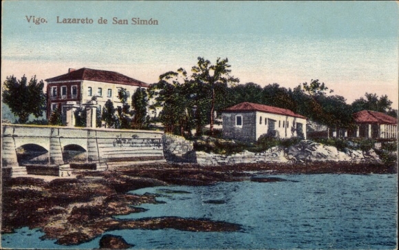 Ak Vigo Galicia España, Lazareto de San Simón