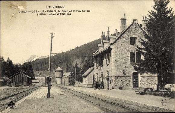 Postcard Le Lioran Cantal, La Gare, Puy Griou