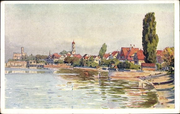 Artist PC Marshal, J., Langenargen Baden Württemberg, partial view with Montfort Castle
