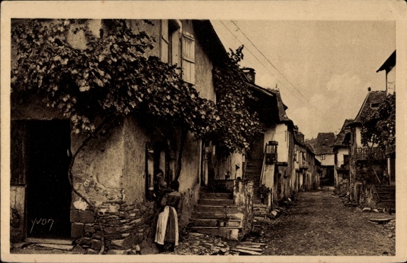 Postcard Le Saillant Correze, Dorfstraße
