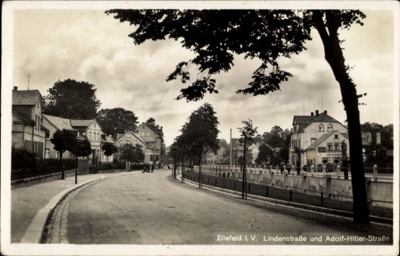 Ak Ellefeld Vogtland, Lindenstraße, Adolf-Hitler-Straße
