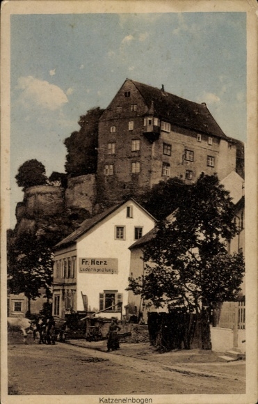 PC Katzenelnbogen im Taunus, street area, Mrs. Herz's shop