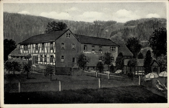 Postcard Elections Grasellenbach in the Odenwald, Gasthaus zum weissen Ross