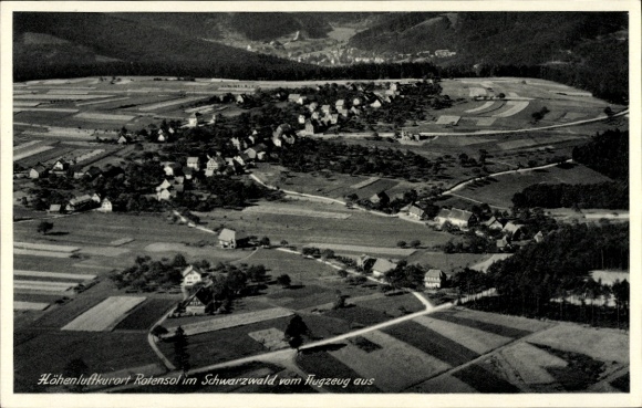 Postcard Rotensol Bad Herrenalb in the Black Forest, aerial photograph